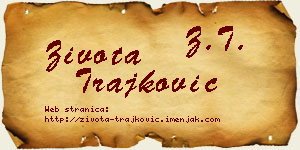 Života Trajković vizit kartica